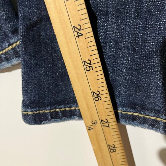 Silver Jeans Santorini Capri Denim Blue Jeans Embroidered Straight Woman Size 30 - Picture 6 of 7